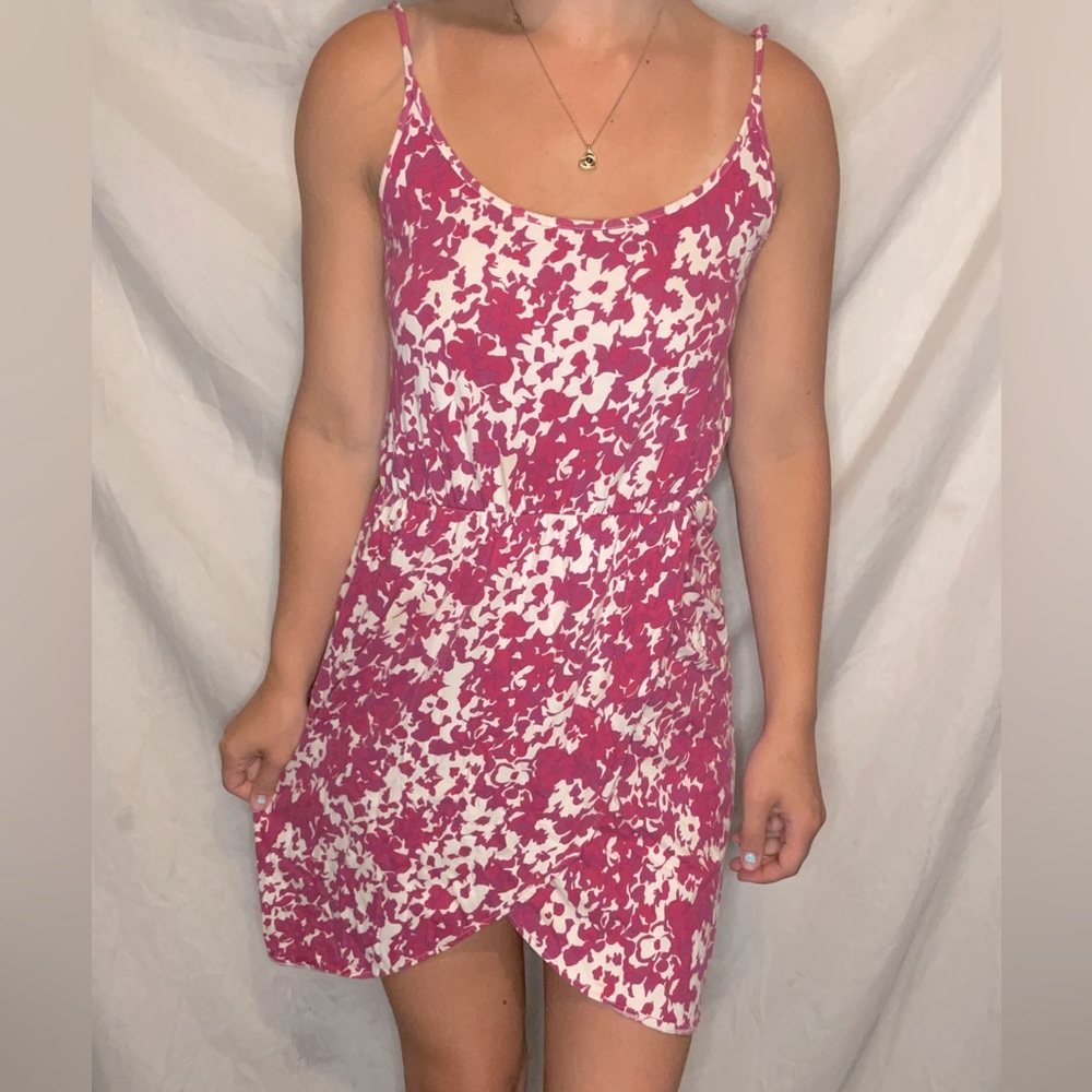 Old navy pink floral mini dress